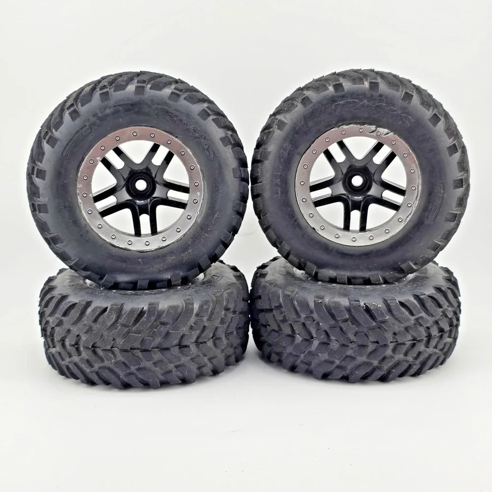 4x Traxxas Slash 4x4 Spec 1/10 Short Course Truck Tires on 12mm Hex Wheels